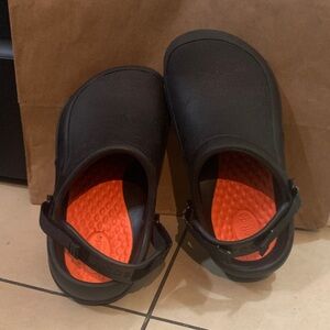 CROCS Black and Orange clogs